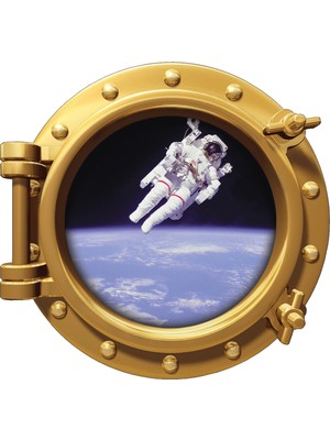 Renkselart Uzay Gemisi Astronot Duvar Sticker