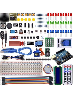 Arduino 168 Parça Uno R3 Robotik Kodlama Profesyonel Rfid Süper Başlangıç Proje Eğitim Seti T4