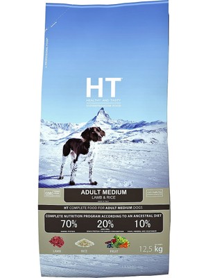 Ht Düşük Tahıllı Kuzu Etli Ve Nar Yaban Mersinli Orta Irk Köpek Maması 12,5 Kg