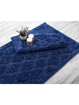 Dekoreko Alanur Rüya Eskitme Cotton 2 Li Paspas Mavi