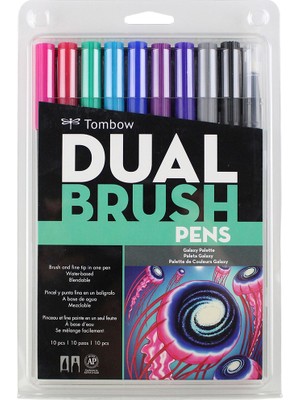 Tombow Dual Brush Pen Set 10 Adet Galaxy Tones Renkli Kalemler Mimarlık ve Moda Tasarımı İçin