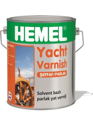 HEMEL Yacht Varnish Solvent Bazlı Parlak Cila Dış Mekan 2.5 Lt Yat Verniği