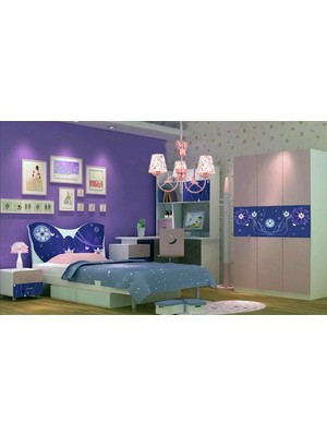 AVONNI AV-1416-BALLERINA Pembe Boyalı Modern Avize E14 Metal Kumaş 52cm