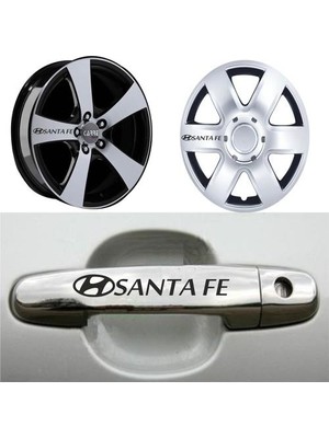 Sticker Master Hyundai Santa Fe Kapı Kolu Jant Sticker Oto Motor Pc Etiket