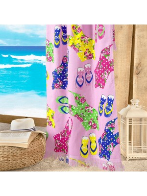 Maxstyle Kadife Plaj Havlusu Monokını 70X160