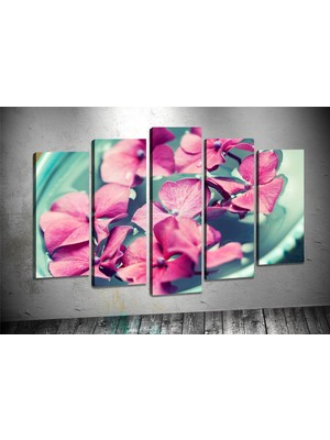 Tablocenter 5 Parçalı Çiçek Kanvas Tablo 60 x 100 cm