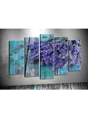 Tablocenter 5 Parçalı Çiçek Kanvas Tablo 60 x 100 cm