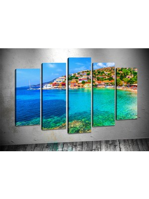 Tablocenter 5 Parçalı Manzara Kanvas Tablo 60 x 100 cm