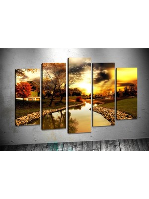 Tablocenter 5 Parçalı Manzara Kanvas Tablo 60 x 100 cm