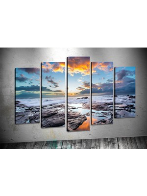 Tablocenter 5 Parçalı Manzara Kanvas Tablo 60 x 100 cm