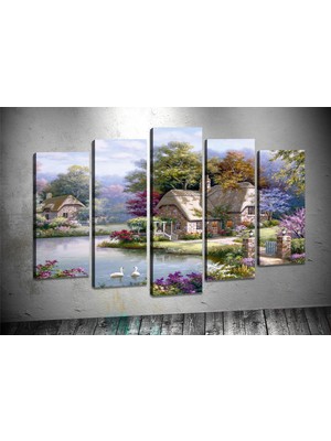 Tablocenter 5 Parçalı Manzara Kanvas Tablo 60 x 100 cm
