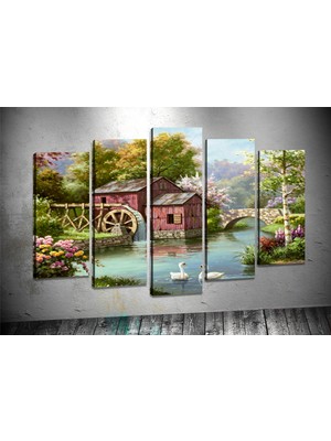 Tablocenter 5 Parçalı Manzara Kanvas Tablo 60 x 100 cm