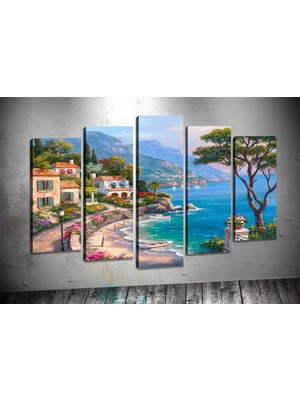 Tablocenter 5 Parçalı Manzara Kanvas Tablo 60 x 100 cm