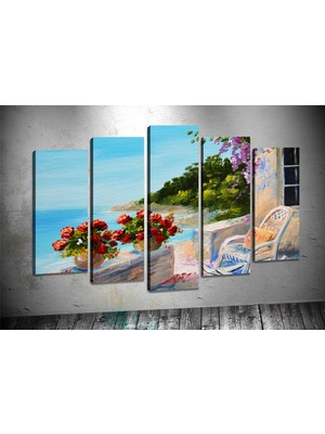 Tablocenter 5 Parçalı Dekoratif Kanvas Tablo 60 x 100 cm