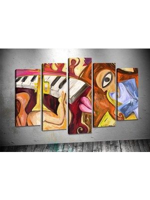 Tablocenter 5 Parçalı Dekoratif Kanvas Tablo 60 x 100 cm