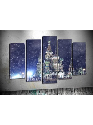 Tablocenter 5 Parçalı Dekoratif Kanvas Tablo 60 x 100 cm