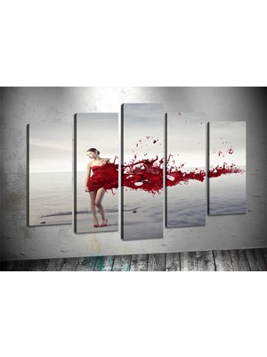 Tablocenter 5 Parçalı Dekoratif Kanvas Tablo 60 x 100 cm