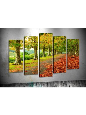 Tablocenter 5 Parçalı Dekoratif Kanvas Tablo 60 x 100 cm