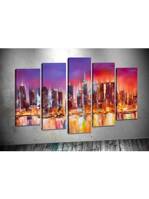 Tablocenter 5 Parçalı Dekoratif Kanvas Tablo 60 x 100 cm