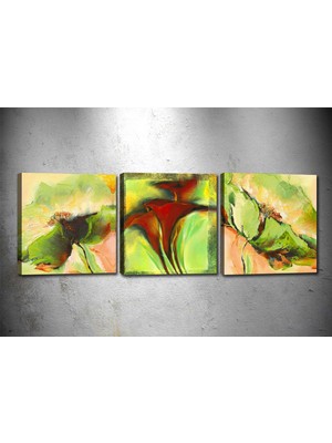 Tablocenter 3 Parçalı Çiçek Kanvas Tablo 30 x 90 cm