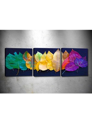 Tablocenter 3 Parçalı Çiçek Kanvas Tablo 30 x 90 cm