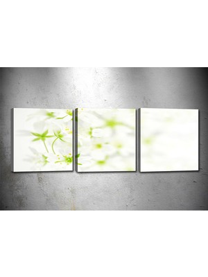Tablocenter 3 Parçalı Çiçek Kanvas Tablo 30 x 90 cm