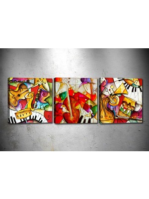 Tablocenter 3 Parçalı Dekoratif Kanvas Tablo 30 x 90 cm