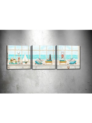 Tablocenter 3 Parçalı Dekoratif Kanvas Tablo 30 x 90 cm