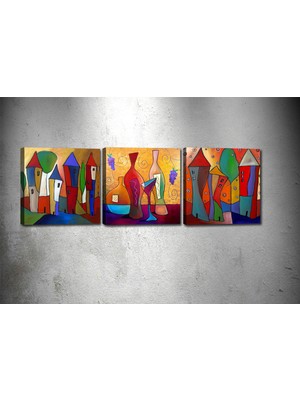 Tablocenter 3 Parçalı Dekoratif Kanvas Tablo 30 x 90 cm