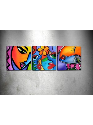 Tablocenter 3 Parçalı Dekoratif Kanvas Tablo 30 x 90 cm