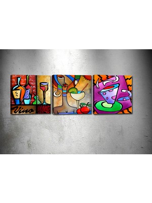 Tablocenter 3 Parçalı Dekoratif Kanvas Tablo 30 x 90 cm