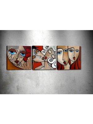 Tablocenter 3 Parçalı Dekoratif Kanvas Tablo 30 x 90 cm