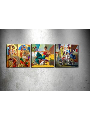Tablocenter 3 Parçalı Dekoratif Kanvas Tablo 30 x 90 cm
