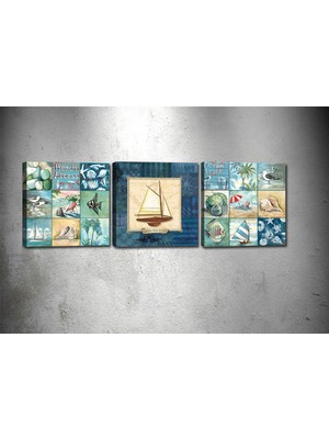 Tablocenter 3 Parçalı Dekoratif Kanvas Tablo 30 x 90 cm
