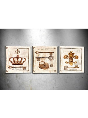 Tablocenter 3 Parçalı Dekoratif Kanvas Tablo 30 x 90 cm