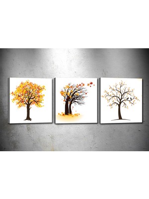 Tablocenter 3 Parçalı Dekoratif Kanvas Tablo 30 x 90 cm