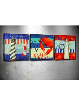Tablocenter 3 Parçalı Dekoratif Kanvas Tablo 30 x 90 cm