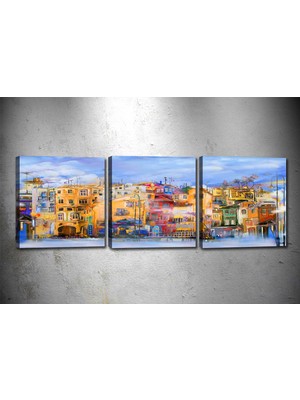 Tablocenter 3 Parçalı Dekoratif Kanvas Tablo 30 x 90 cm