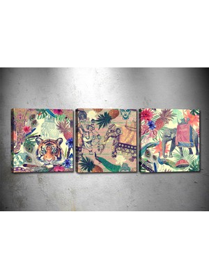 Tablocenter 3 Parçalı Dekoratif Kanvas Tablo 30 x 90 cm