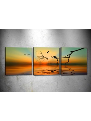 Tablocenter 3 Parçalı Dekoratif Kanvas Tablo 30 x 90 cm