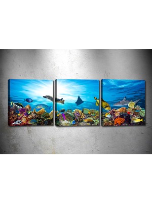 Tablocenter 3 Parçalı Dekoratif Kanvas Tablo 30 x 90 cm