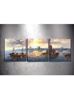 Tablocenter 3 Parçalı Dekoratif Kanvas Tablo 30 x 90 cm