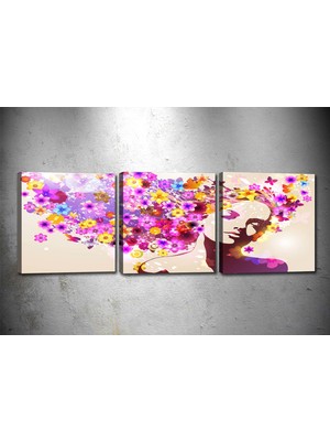 Tablocenter 3 Parçalı Dekoratif Kanvas Tablo 30 x 90 cm