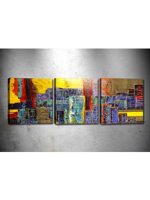 Tablocenter 3 Parçalı Dekoratif Kanvas Tablo 30 x 90 cm