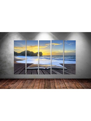 Tablocenter 5 Parçalı Dekoratif  Kanvas Tablo 150 x 90cm