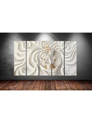 Tablocenter 5 Parçalı Dekoratif  Kanvas Tablo 150 x 90cm