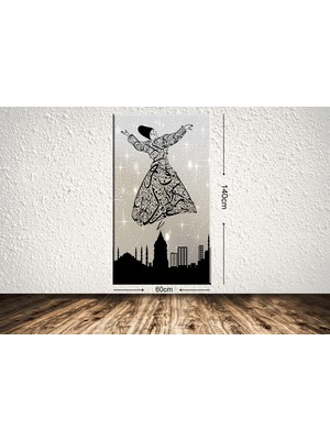 Tablo center Dev Boyut Dekoratif Kanvas Tablo - 60x140cm