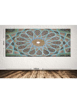 Tablo center Dev Boyut Dekoratif Kanvas Tablo - 60x140cm