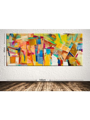 Tablo center Dev Boyut Dekoratif Kanvas Tablo - 60x140cm