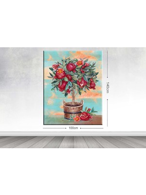 Tablo center Dev Boyut Çiçek Kanvas Tablo - 100x140cm